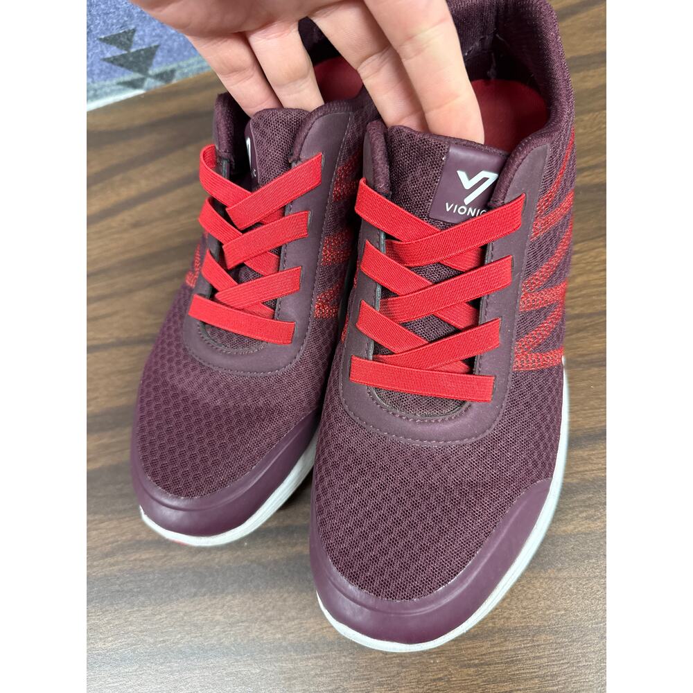 Vionic Womens Shay Red 9 Sneakers Merlot - Picture 5 of 7